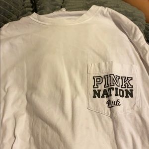 White long sleeve from pink